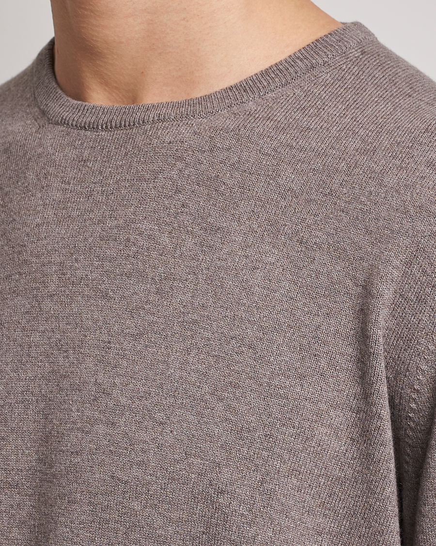 Herre | Gensere | Gran Sasso | Wool/Cashmere Crew Neck Mud Brown