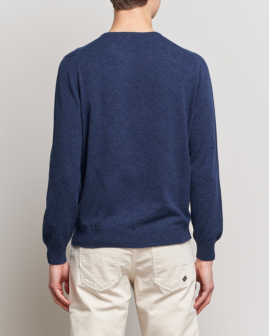 Herre | Gensere | Gran Sasso | Wool/Cashmere Crew Neck Navy Melange
