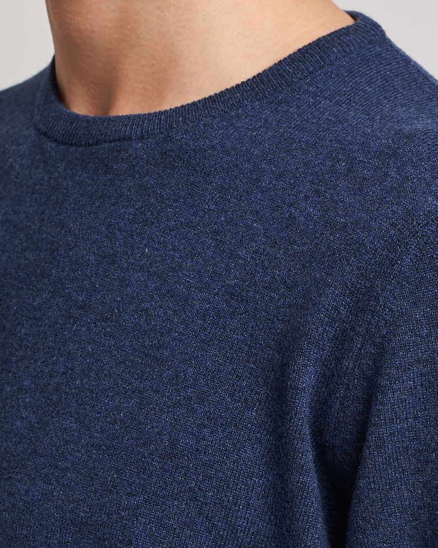 Herre | Gensere | Gran Sasso | Wool/Cashmere Crew Neck Navy Melange