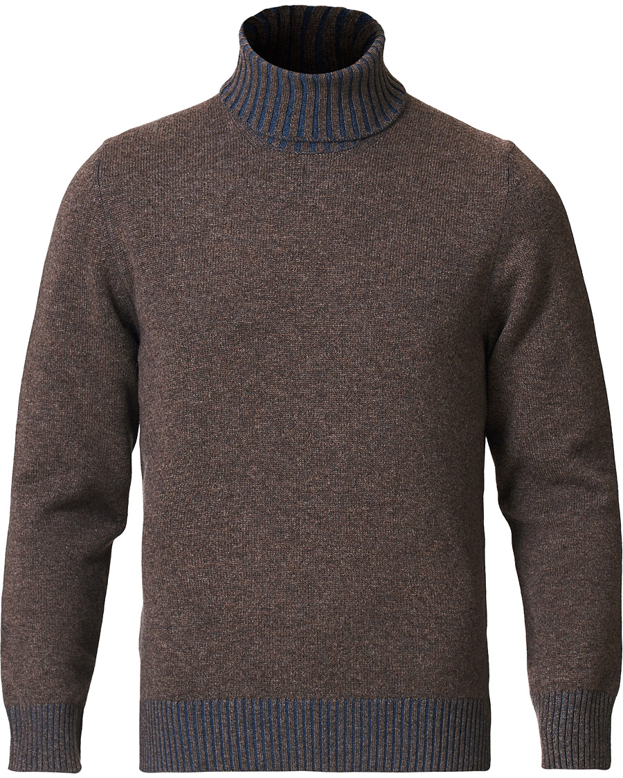 Herre | Gensere | Gran Sasso | Wool/Cashmere Rollneck Brown