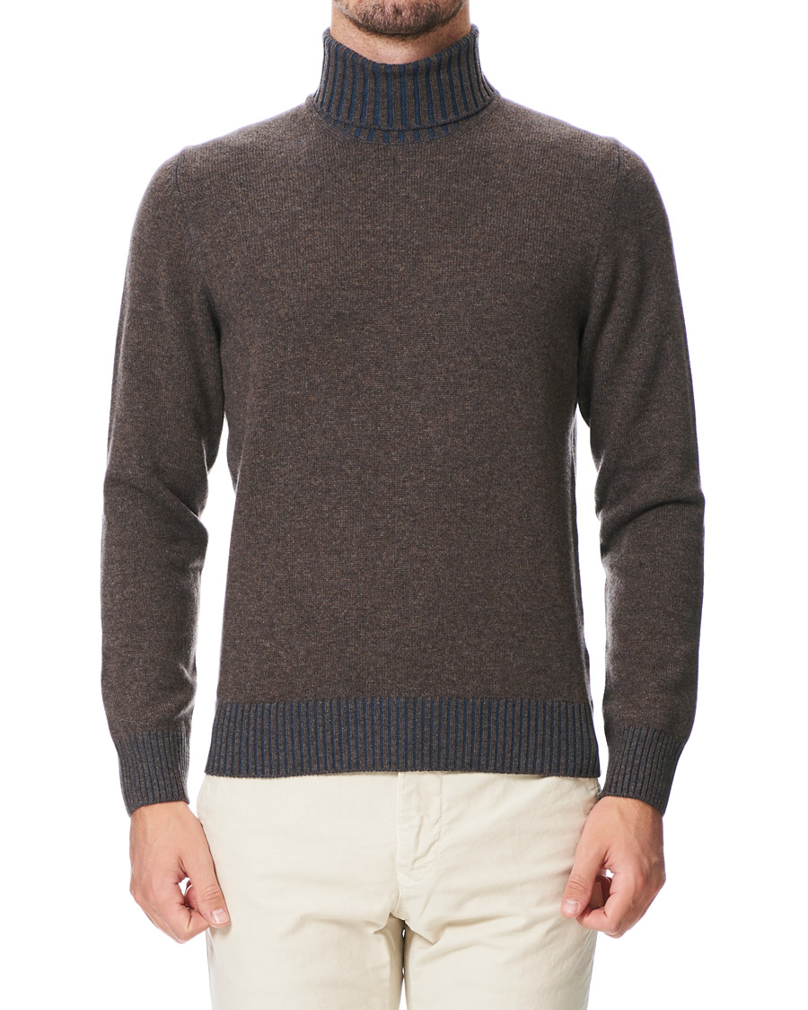Herre | Gensere | Gran Sasso | Wool/Cashmere Rollneck Brown