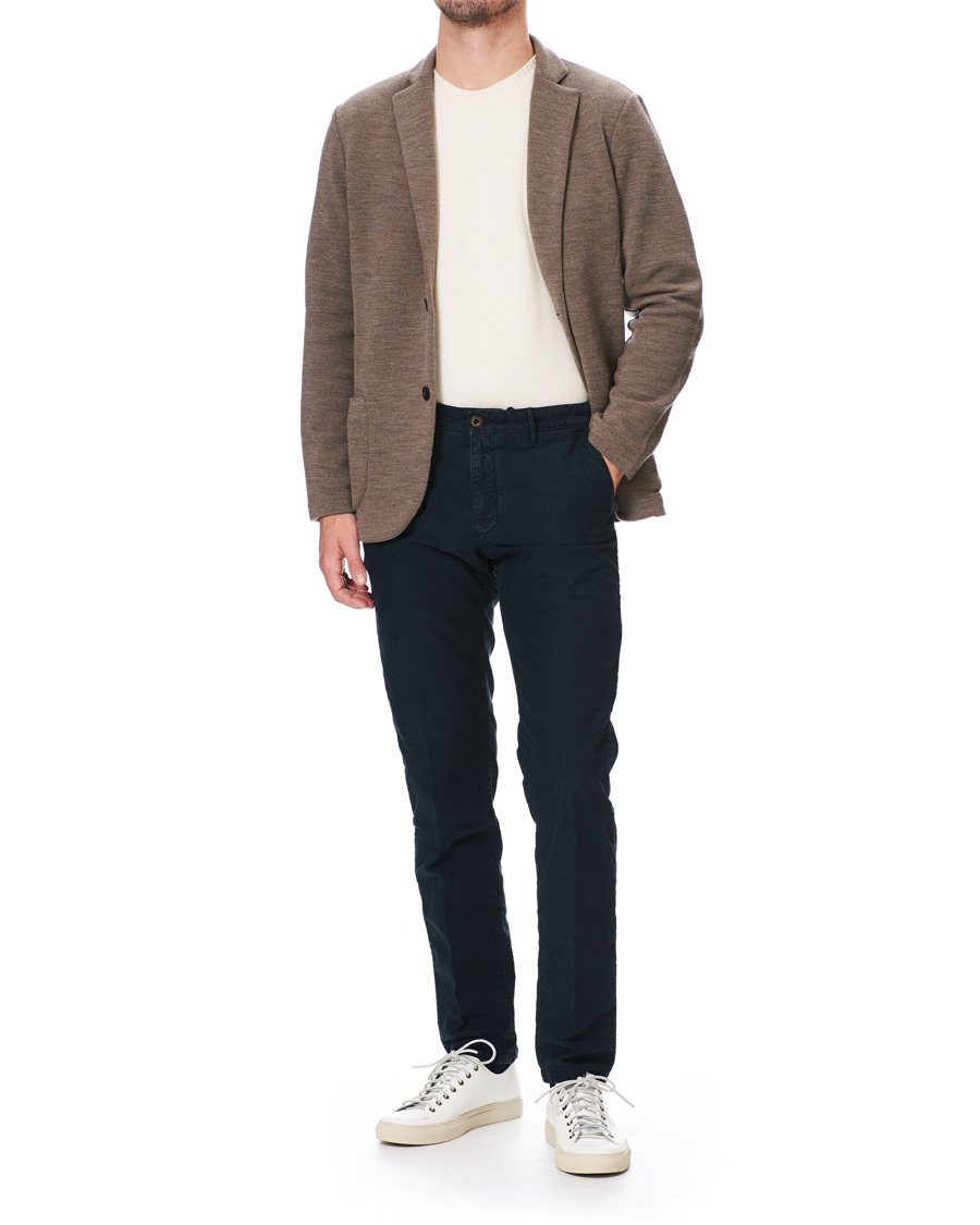 Herre | Dressjakker | Gran Sasso | Travel Wool Knitted Blazer Beige