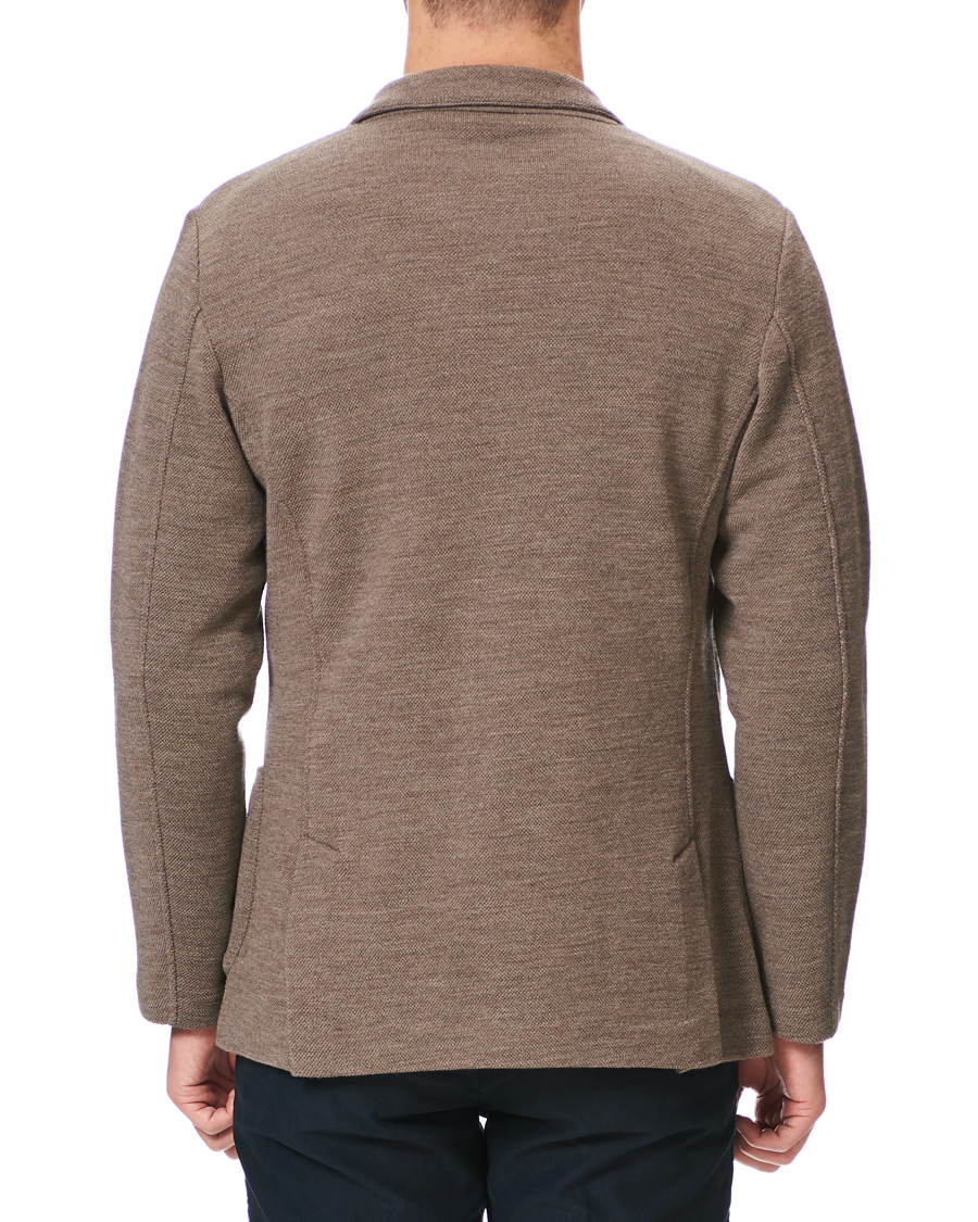 Herre | Dressjakker | Gran Sasso | Travel Wool Knitted Blazer Beige