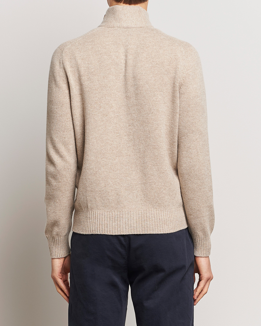 Herre | Gensere | Gran Sasso | Heavy Wool Cardigan Taupe Melange