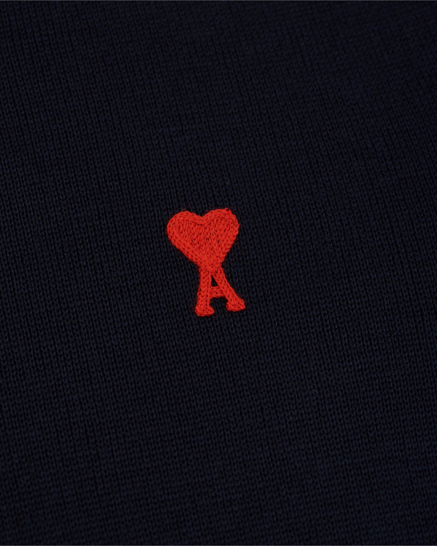 Herre | Gensere | AMI | Heart Logo Merino Sweater Navy