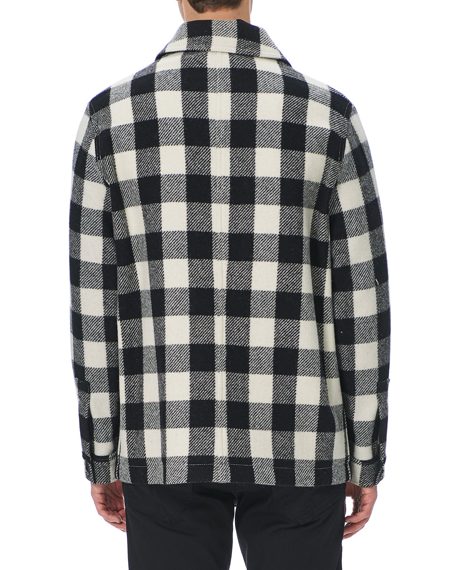 Herre | Jakker | AMI | Overcheck Flannel Shirt Jacket Black/White