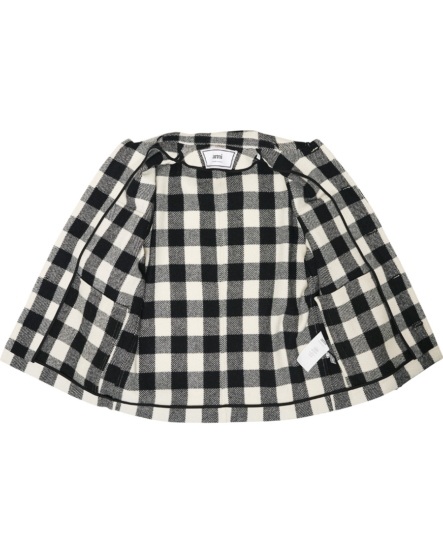 Herre | Jakker | AMI | Overcheck Flannel Shirt Jacket Black/White