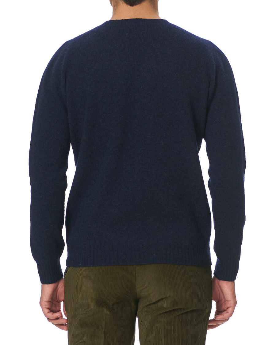 Herre | Gensere | Altea | Shetland Crew Neck Sweater Navy