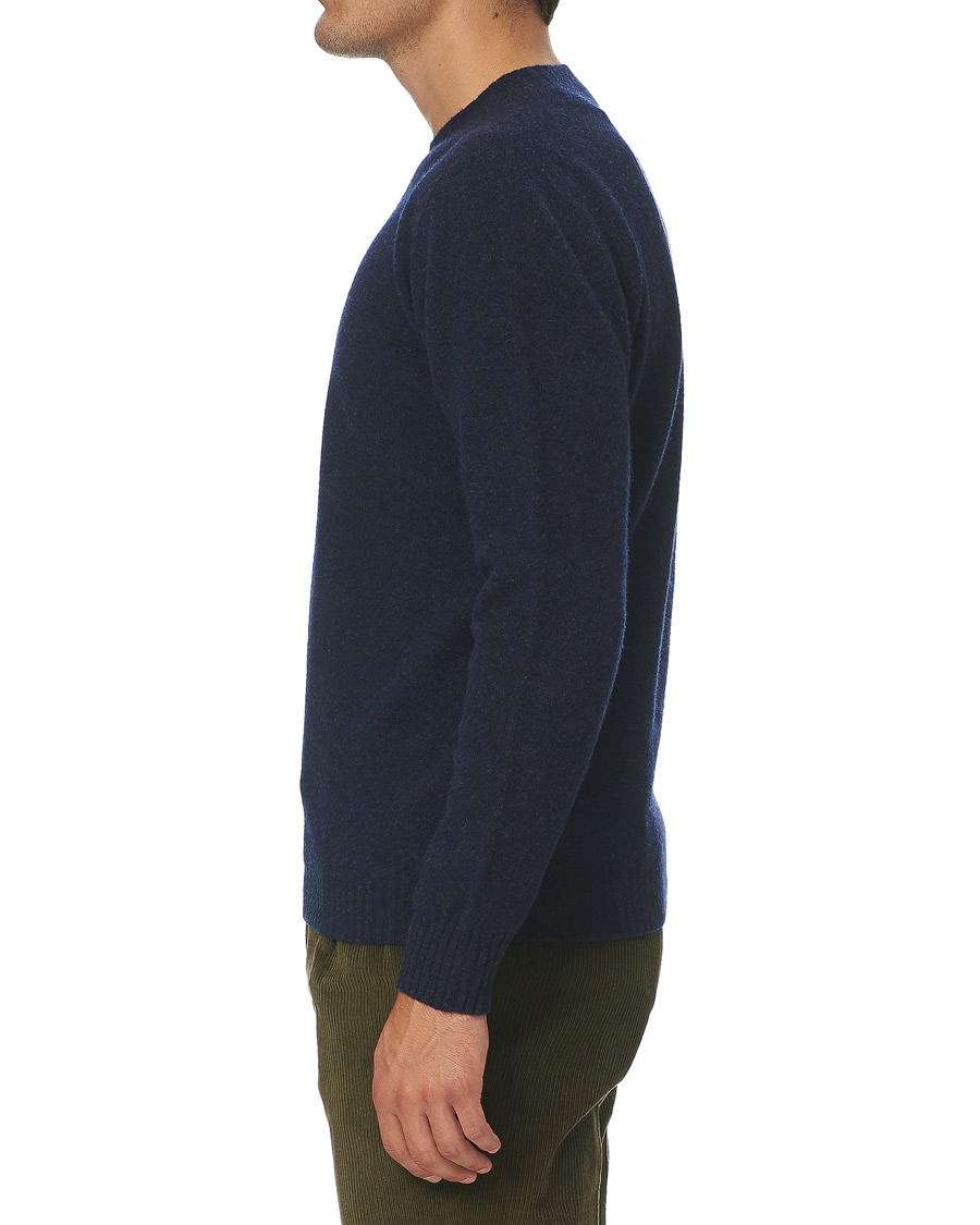 Herre | Gensere | Altea | Shetland Crew Neck Sweater Navy