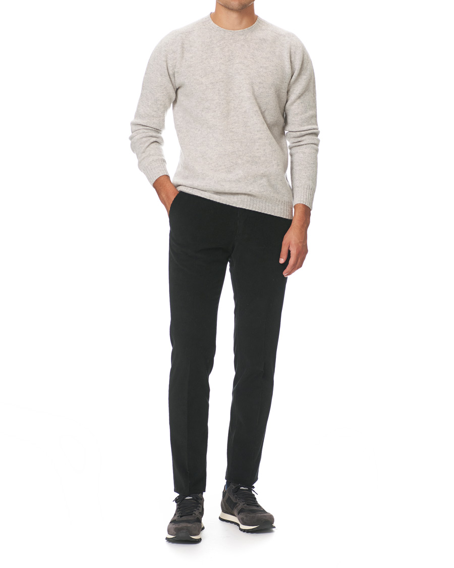 Herre | Gensere | Altea | Shetland Crew Neck Sweater Light Grey