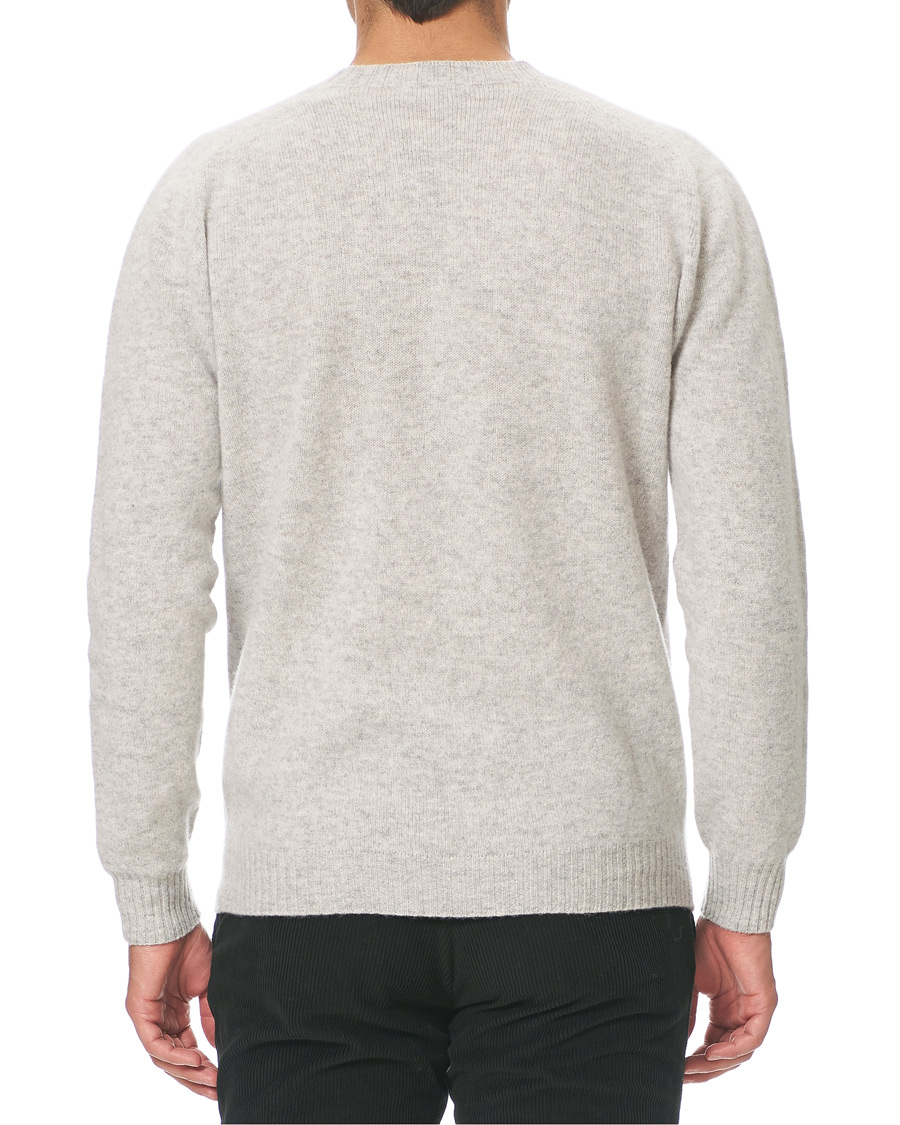 Herre | Gensere | Altea | Shetland Crew Neck Sweater Light Grey