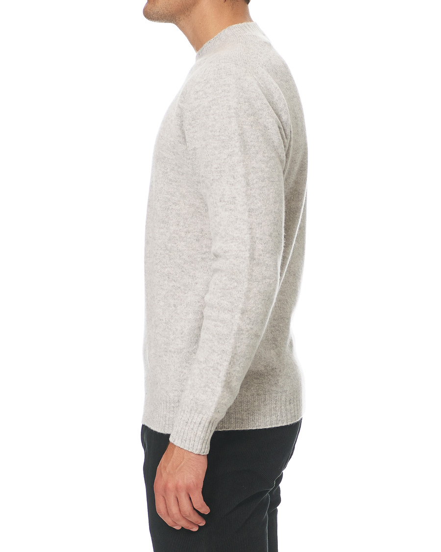 Herre | Gensere | Altea | Shetland Crew Neck Sweater Light Grey