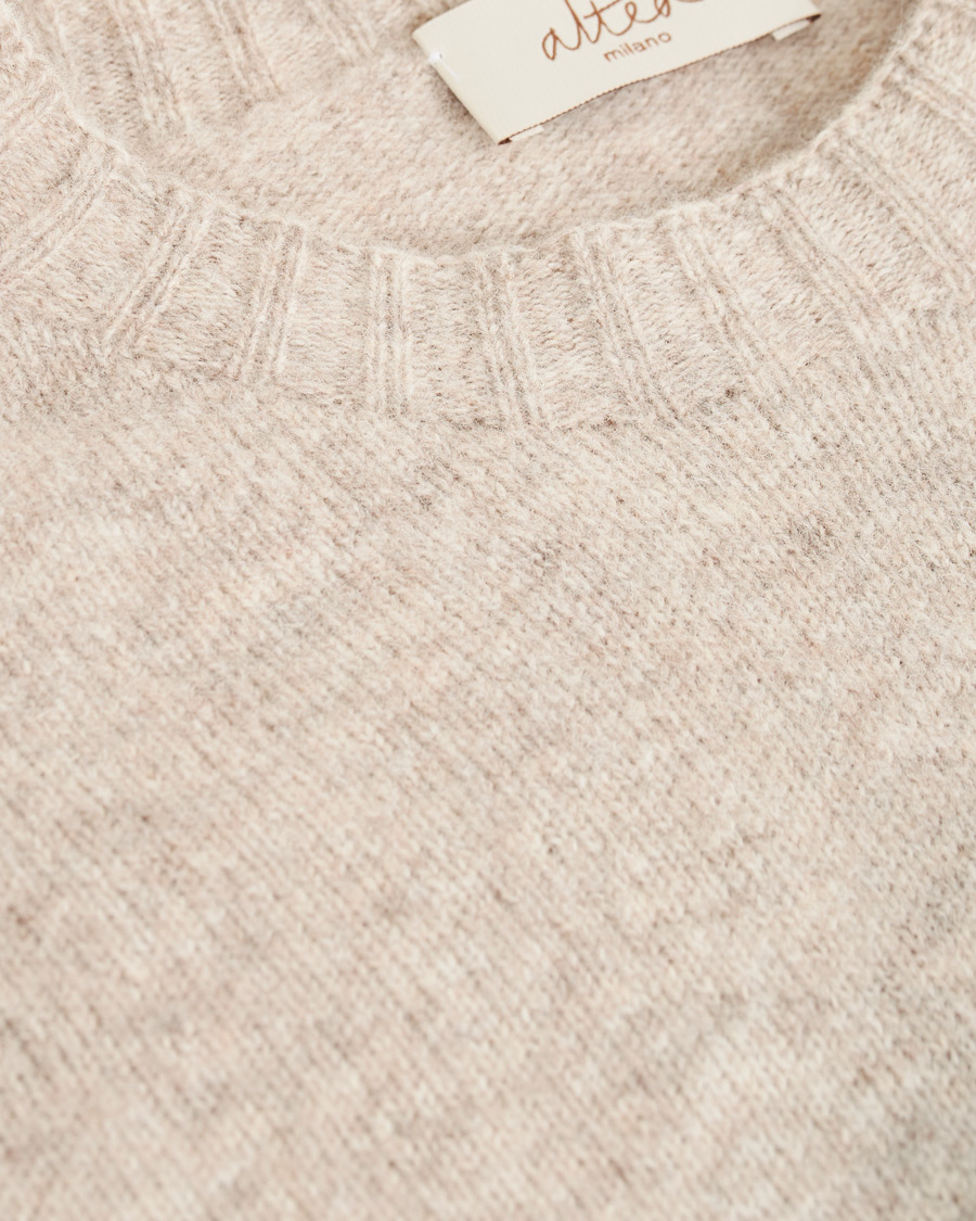 Herre | Gensere | Altea | Shetland Crew Neck Sweater Sand