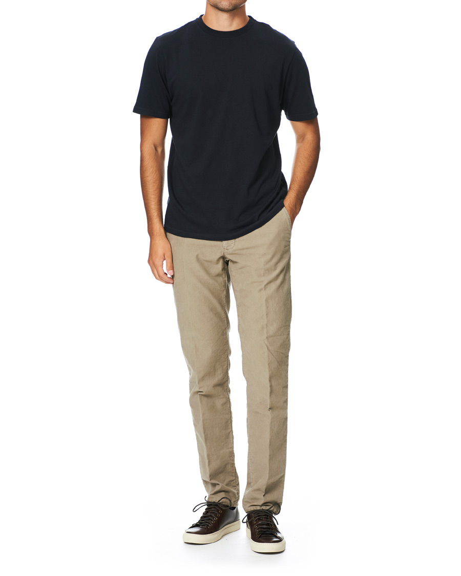 Herre | T-Shirts | Altea | Cashmere Short Sleeve T-Shirt Navy