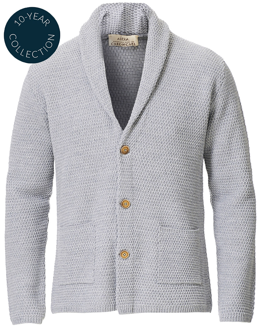 Herre | Gensere | Altea | Shawl Collar Cardigan Grey Melange