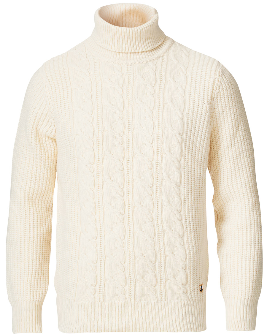 Herre | Gensere | Armor-lux | Soft Cable Turtleneck Sweater Nature
