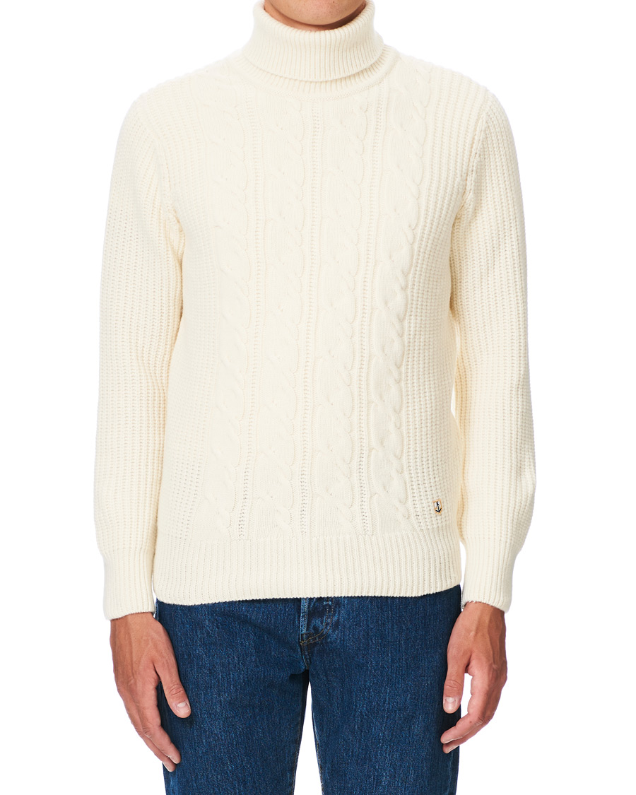 Herre | Gensere | Armor-lux | Soft Cable Turtleneck Sweater Nature