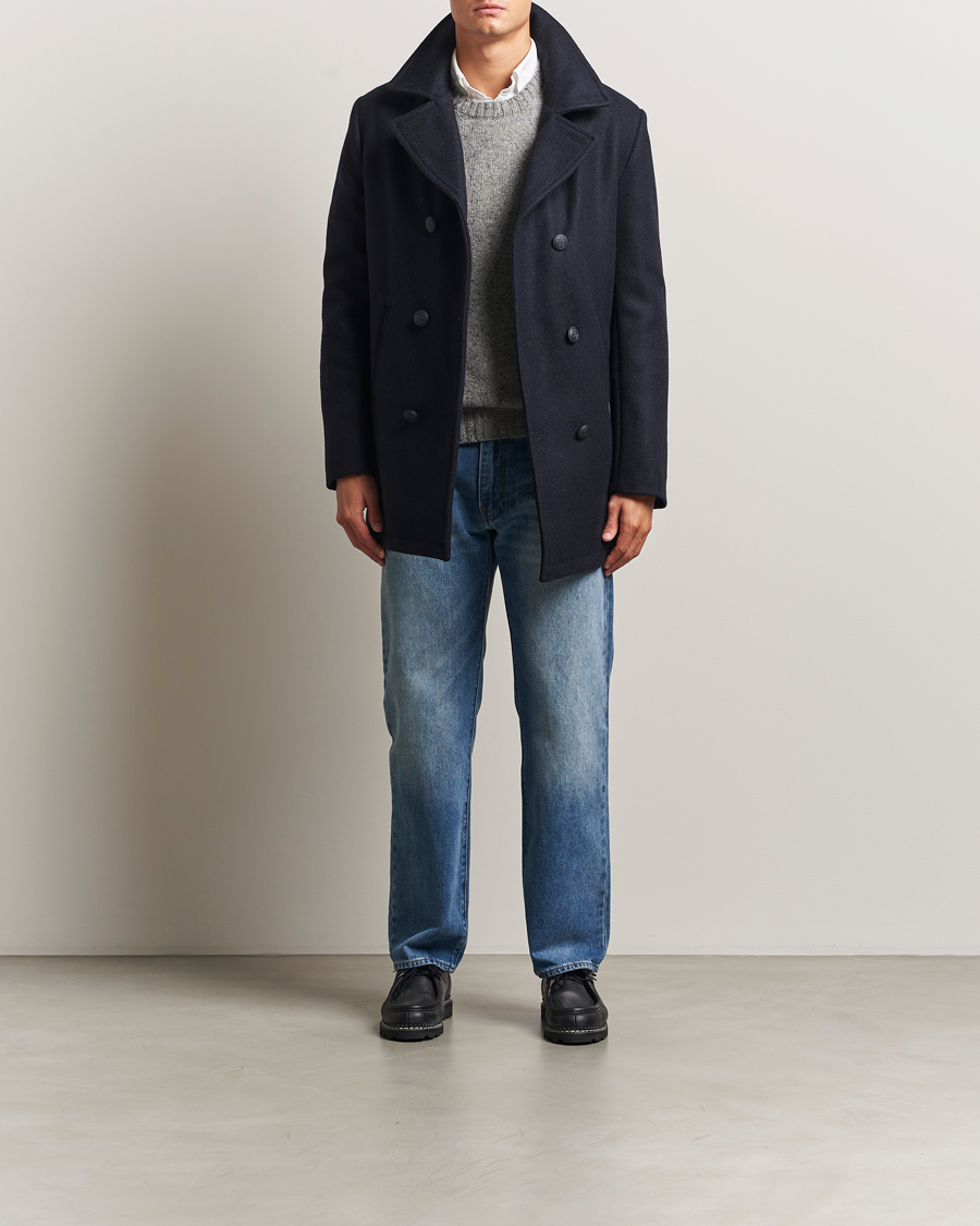 Herre | Jakker | Armor-lux | Kermor Wool Peacoat Navy