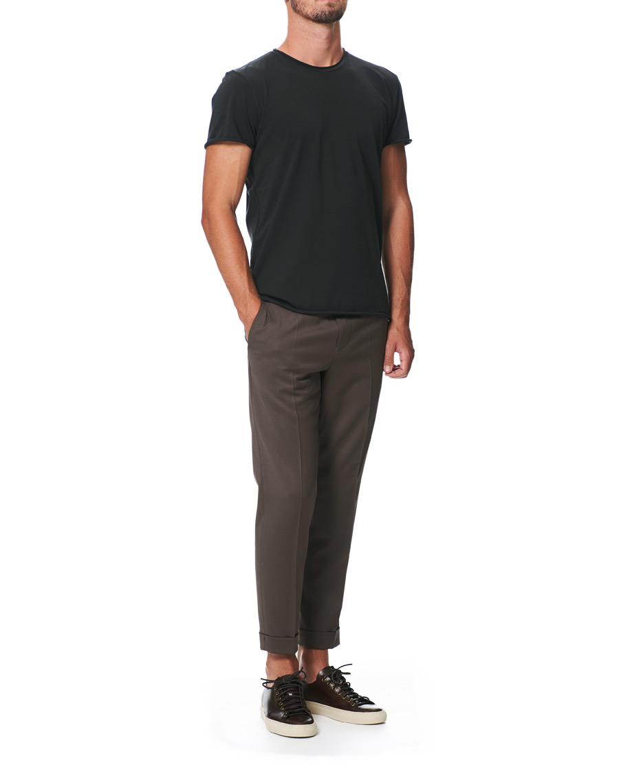 Herre | Bukser | Filippa K | Terry Gabardine Cropt Turn Up Trousers Taupe