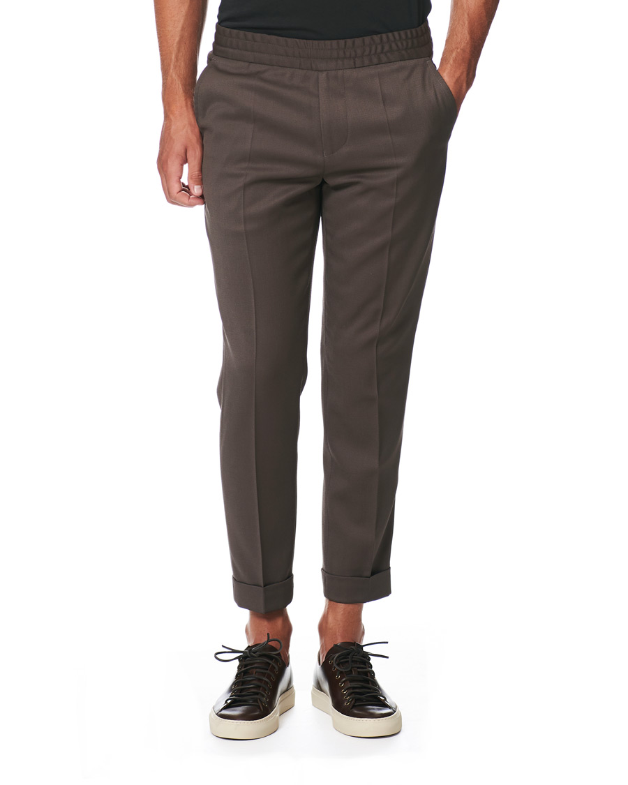 Herre | Bukser | Filippa K | Terry Gabardine Cropt Turn Up Trousers Taupe