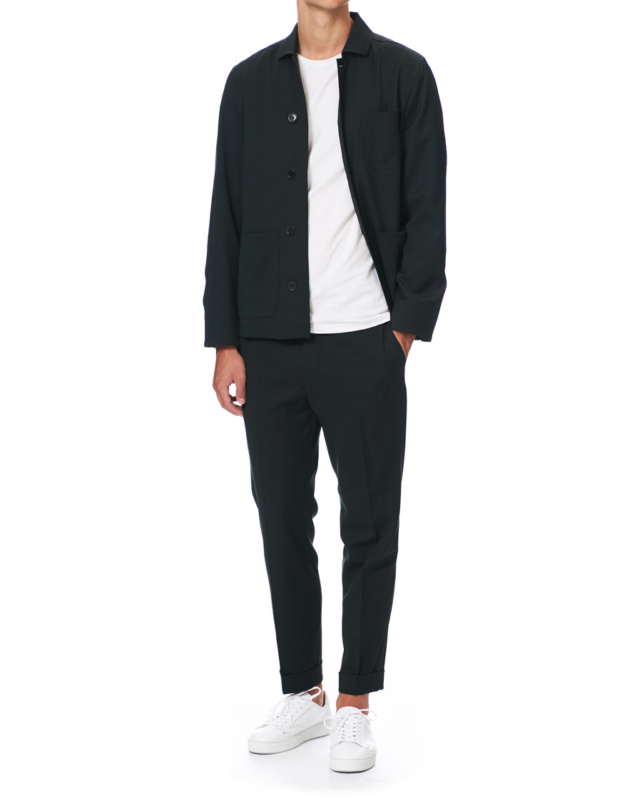 Herre | Skjorter | Filippa K | Louis Gabardine Jacket Dark Spruce