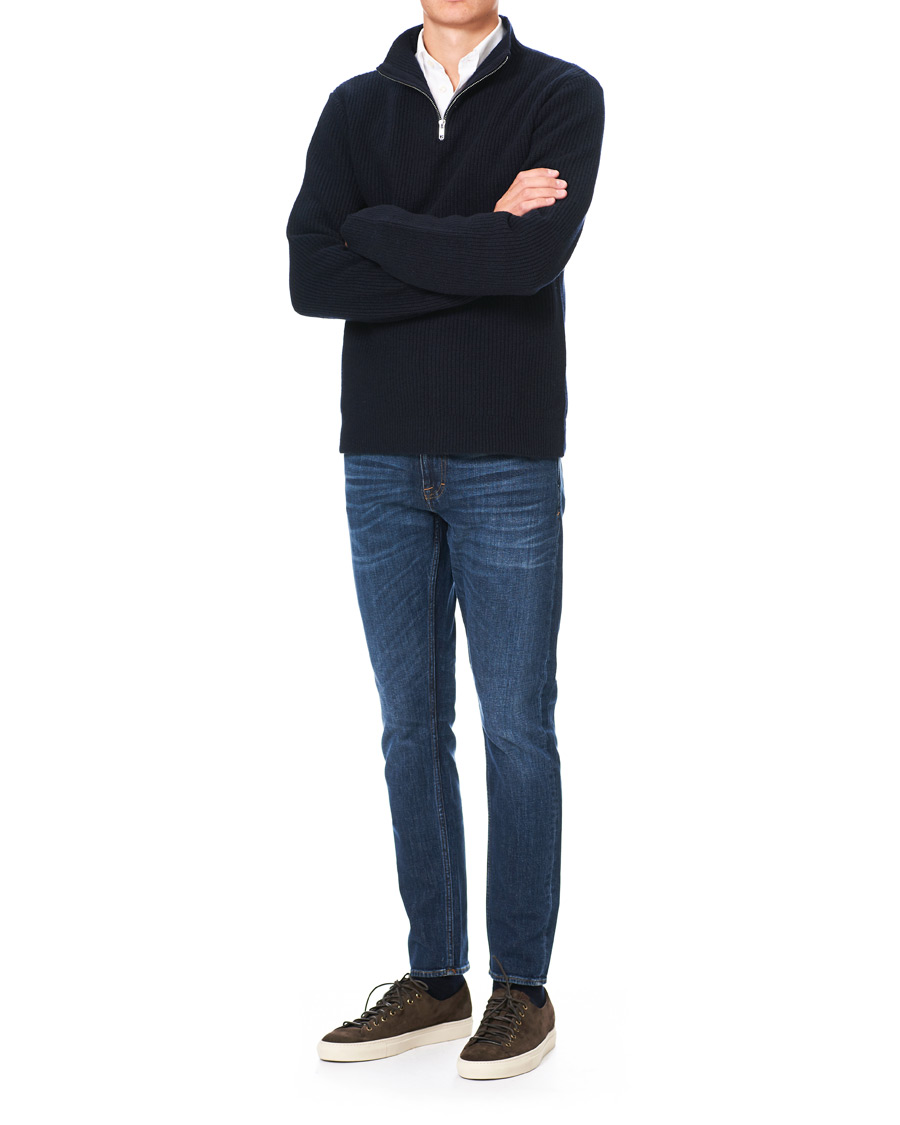Herre | Gensere | Filippa K | Harrod Zip Wool/Cashmere Sweater Navy