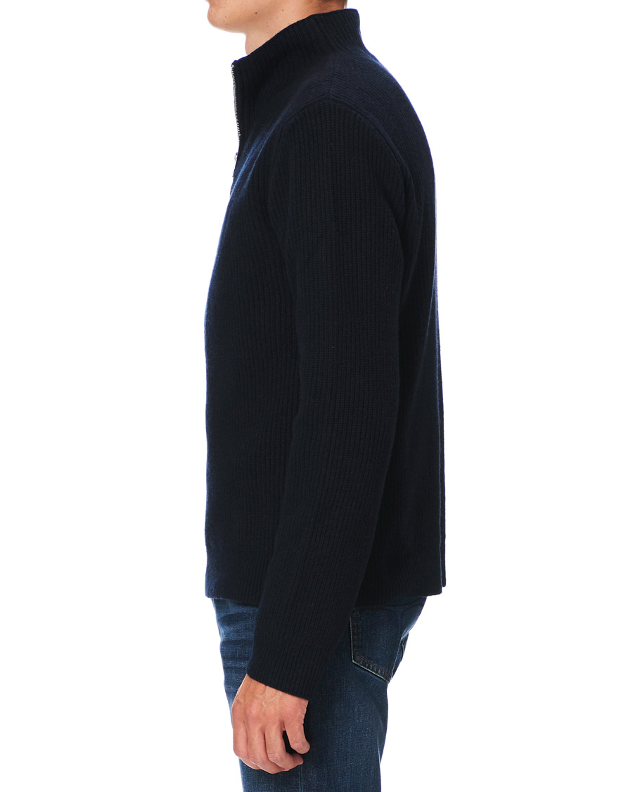 Herre | Gensere | Filippa K | Harrod Zip Wool/Cashmere Sweater Navy
