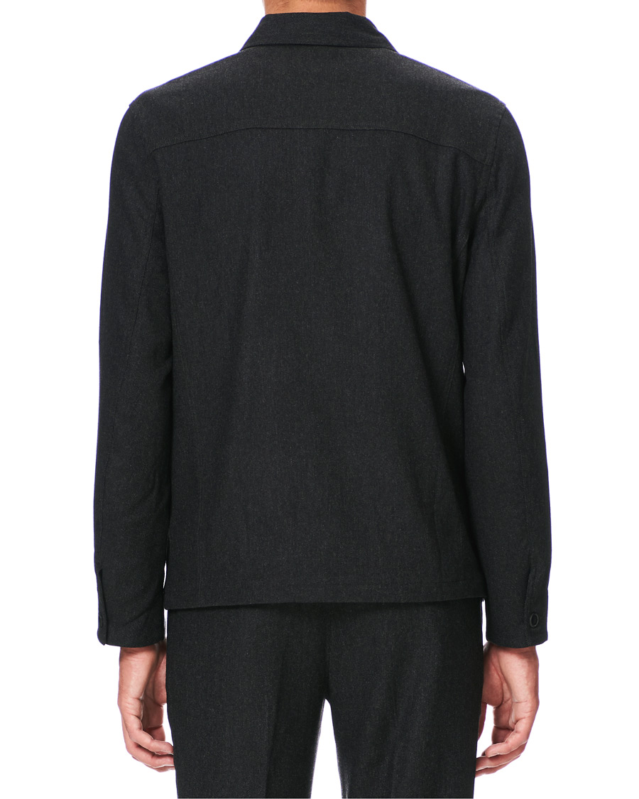 Herre | Skjorter | Filippa K | Louis Flannel Jacket Dark Grey Melange