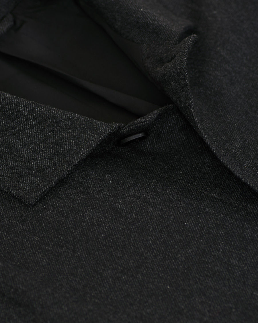 Herre | Skjorter | Filippa K | Louis Flannel Jacket Dark Grey Melange