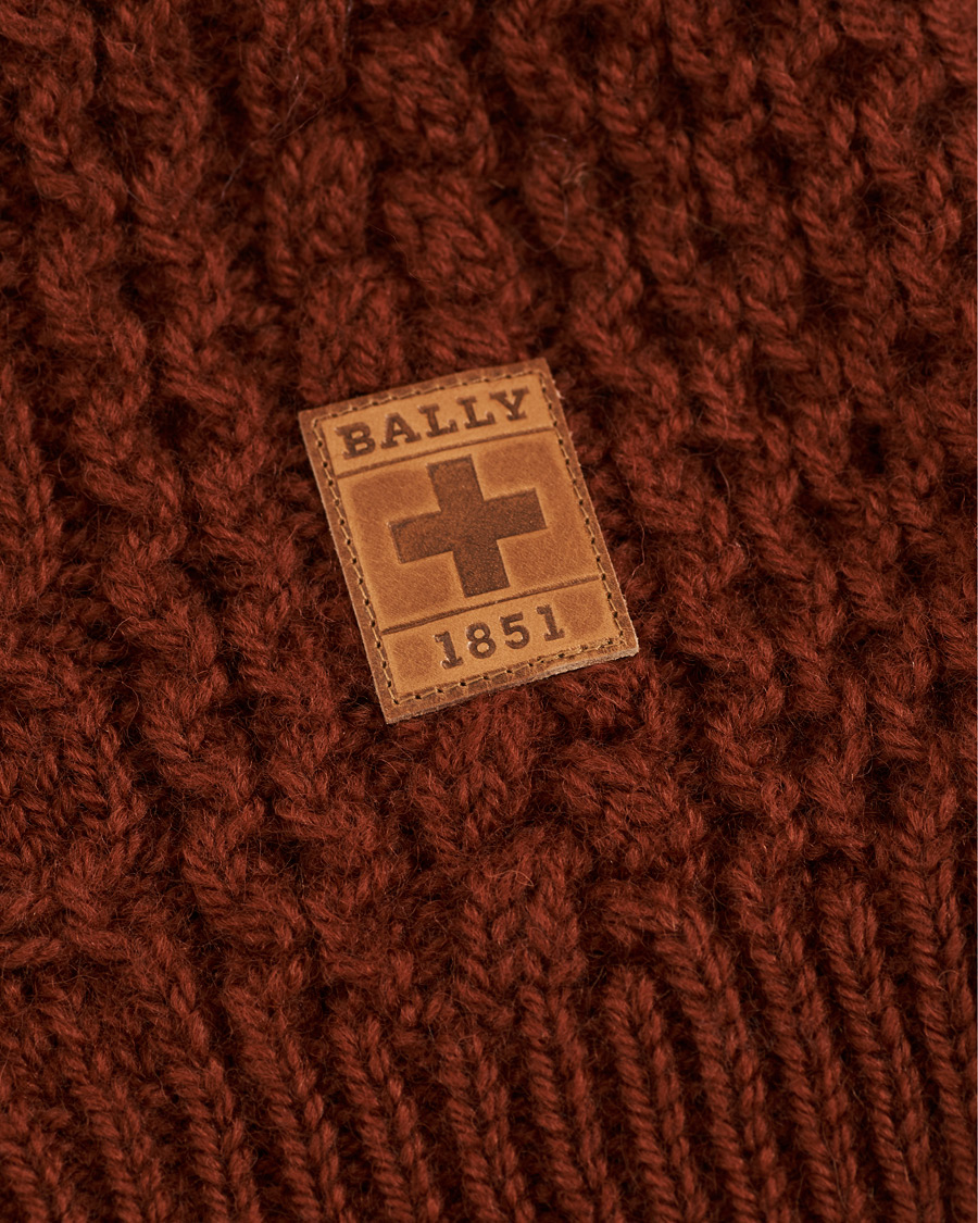 Herre | Gensere | Bally | Aran Cable Knit Sweater Dark Orange