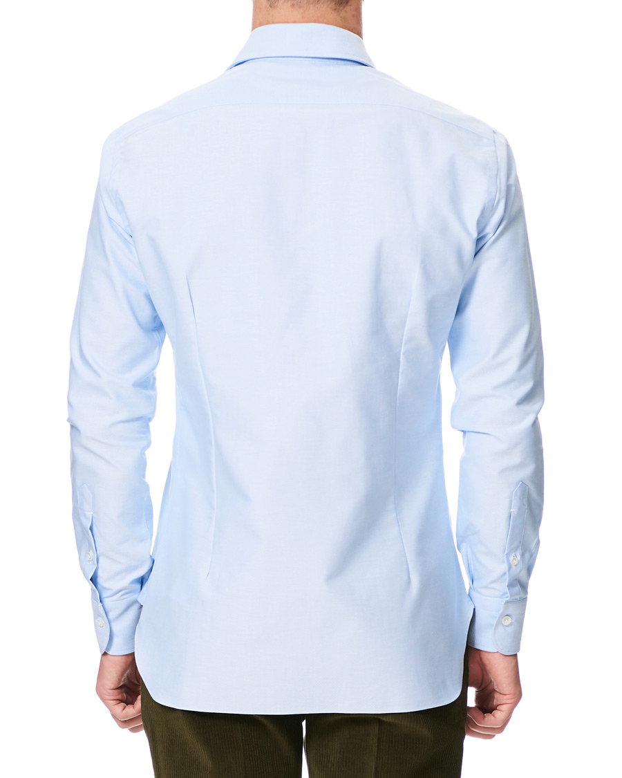 Herre | Skjorter | Barba Napoli | Culto Slim Fit Washed Oxford Shirt Light Blue
