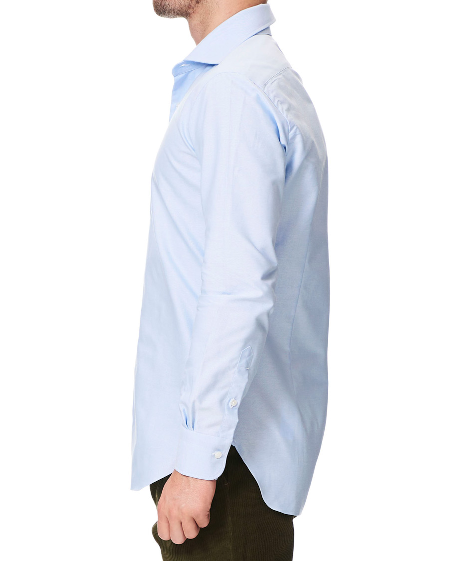 Herre | Skjorter | Barba Napoli | Culto Slim Fit Washed Oxford Shirt Light Blue
