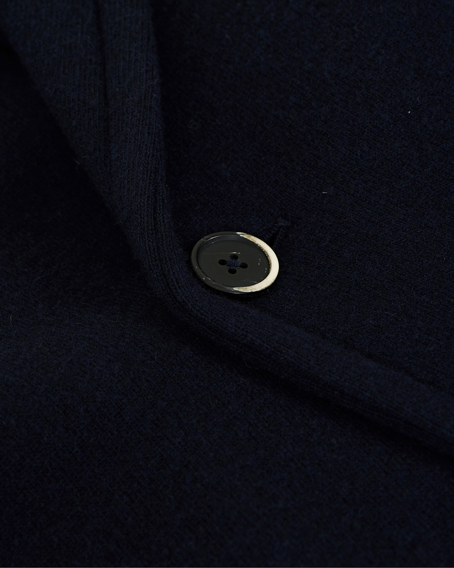 Herre | Jakker | Barena | Soft Double Breasted Wool Coat Navy