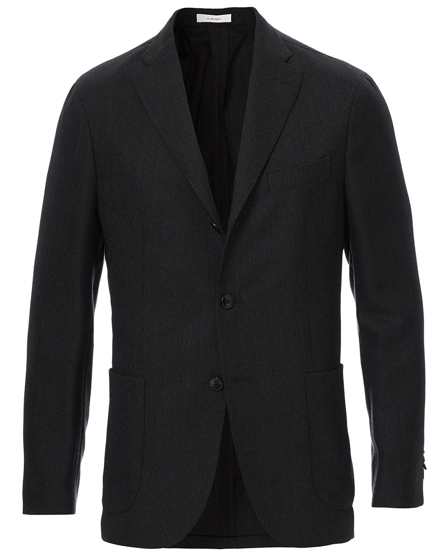 Herre | Dressjakker | Boglioli | K Jacket Hopsack Blazer Charcoal