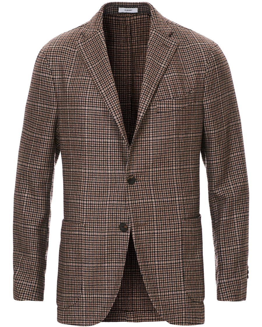 Herre | Dressjakker | Boglioli | K Jacket Houndstooth Blazer Brown