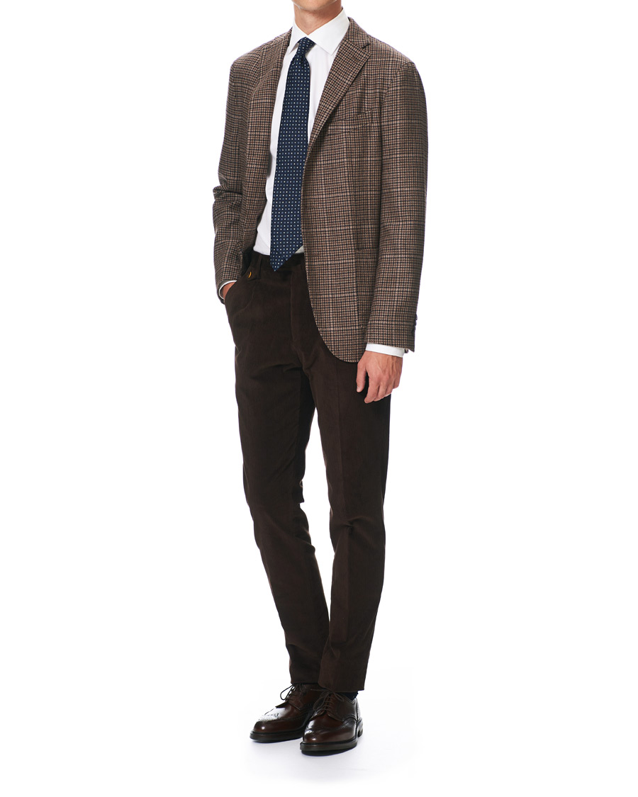 Herre | Dressjakker | Boglioli | K Jacket Houndstooth Blazer Brown