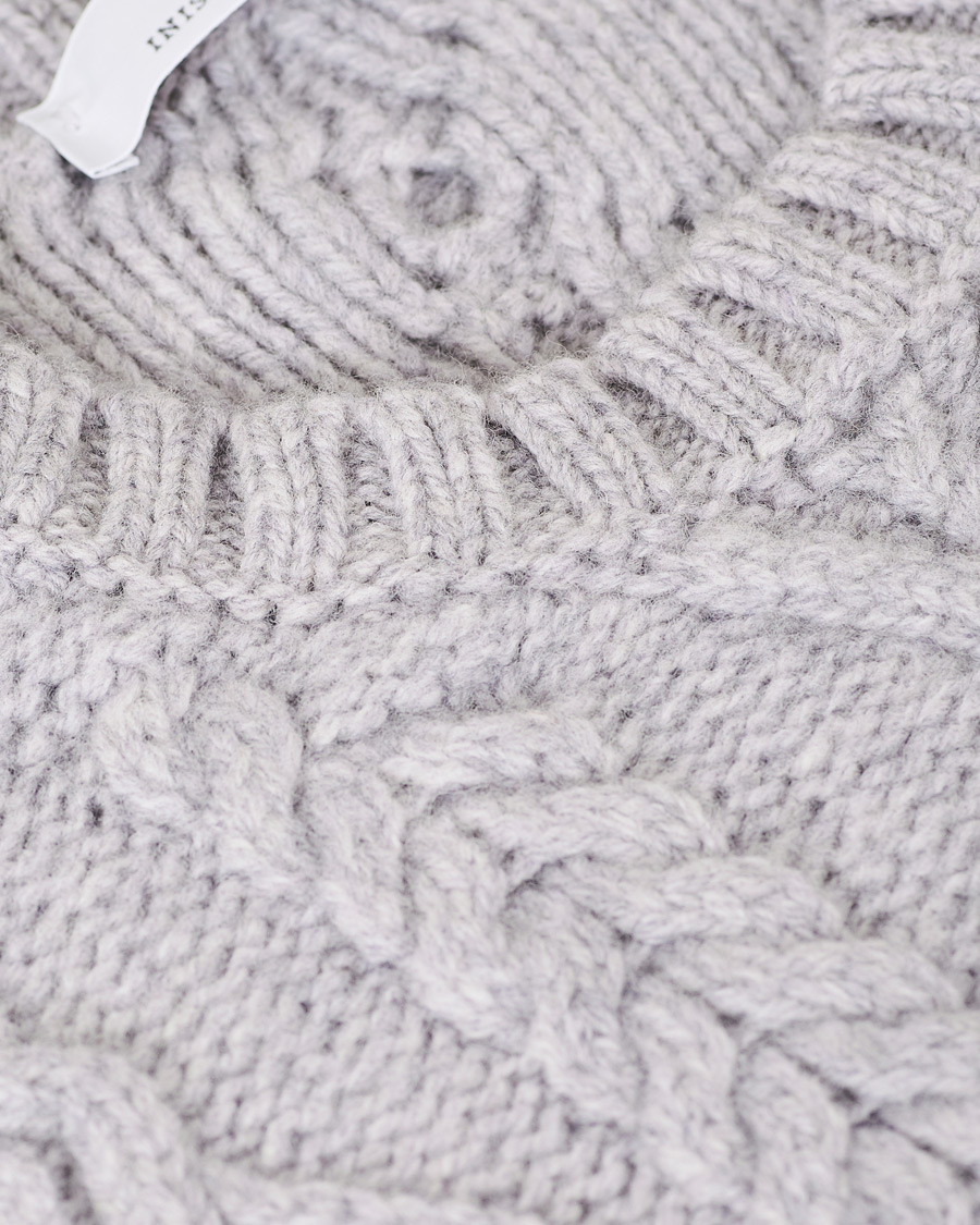 Herre | Gensere | Inis Meáin | Classic Aran Wool Crew Neck Light Grey