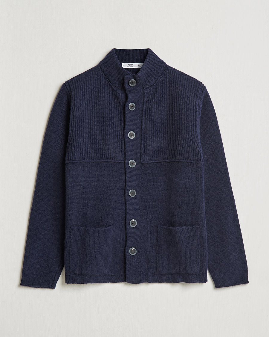 Herre | Gensere | Inis Meáin | Heavy Wool Cardigan Navy