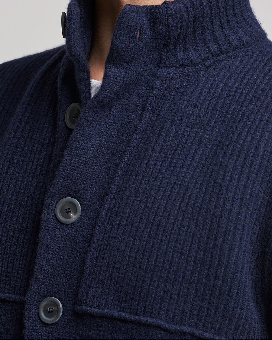 Herre | Gensere | Inis Meáin | Heavy Wool Cardigan Navy