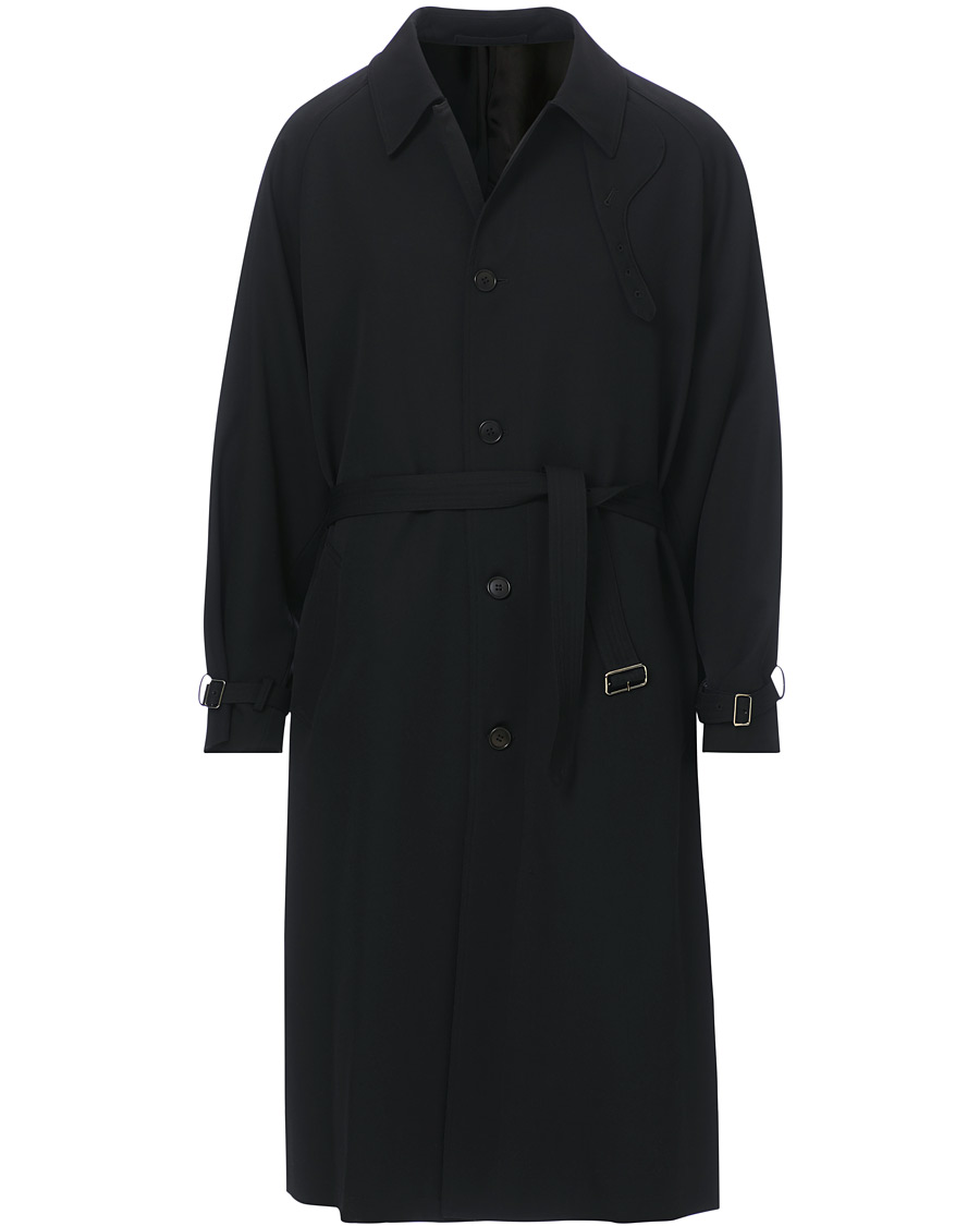 Herre | Jakker | Camoshita | Belted Wool Coat Classic Black
