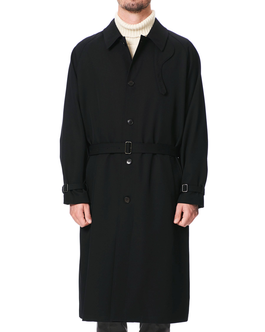 Herre | Jakker | Camoshita | Belted Wool Coat Classic Black