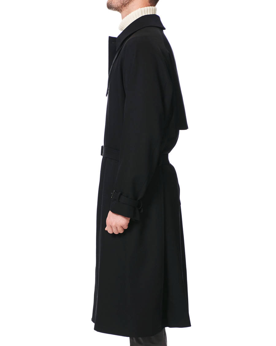 Herre | Jakker | Camoshita | Belted Wool Coat Classic Black