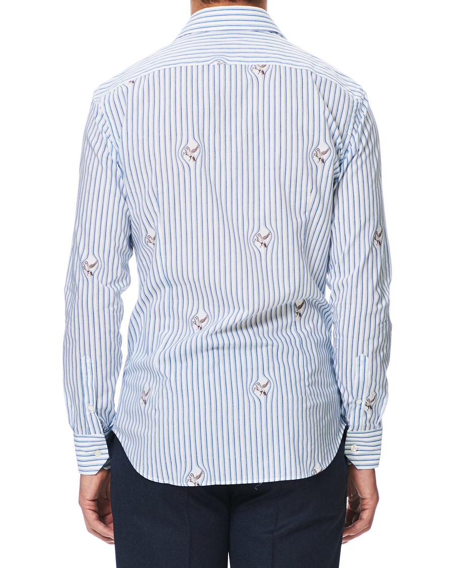 Herre | Skjorter | Etro | Mercurio Pegasus Stripe Shirt White/Blue