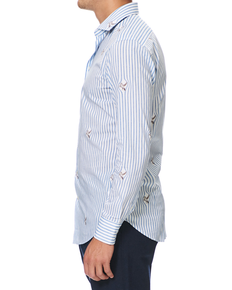 Herre | Skjorter | Etro | Mercurio Pegasus Stripe Shirt White/Blue