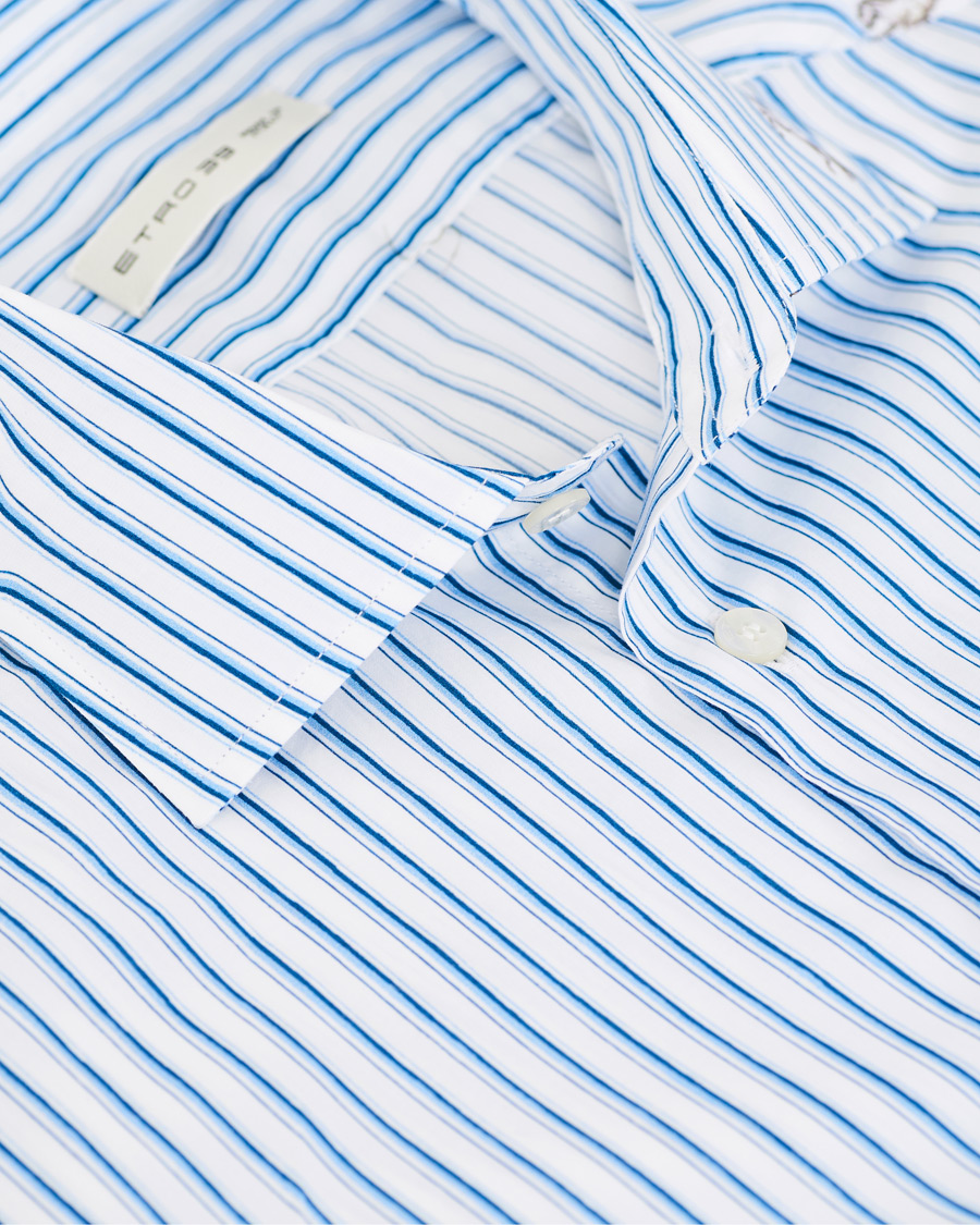 Herre | Skjorter | Etro | Mercurio Pegasus Stripe Shirt White/Blue