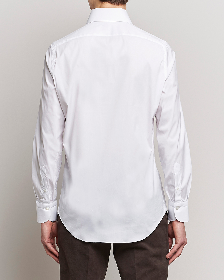Herre | Skjorter | Finamore Napoli | Milano Slim Fit Stretch Shirt White