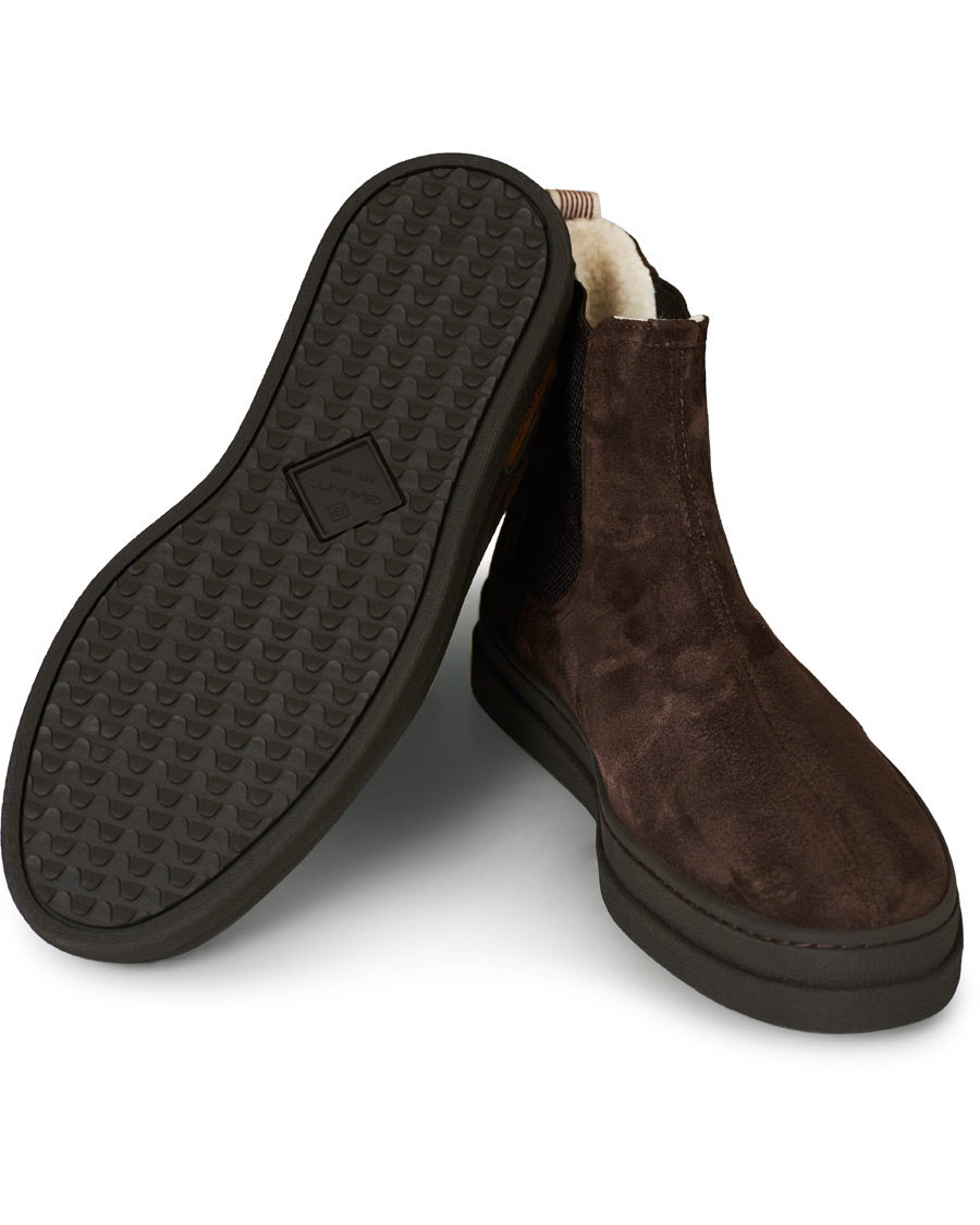 Herre | GANT Cloyd Shearling Chelsea Boot Dark Brown Suede | GANT | Cloyd Shearling Chelsea Boot Dark Brown Suede