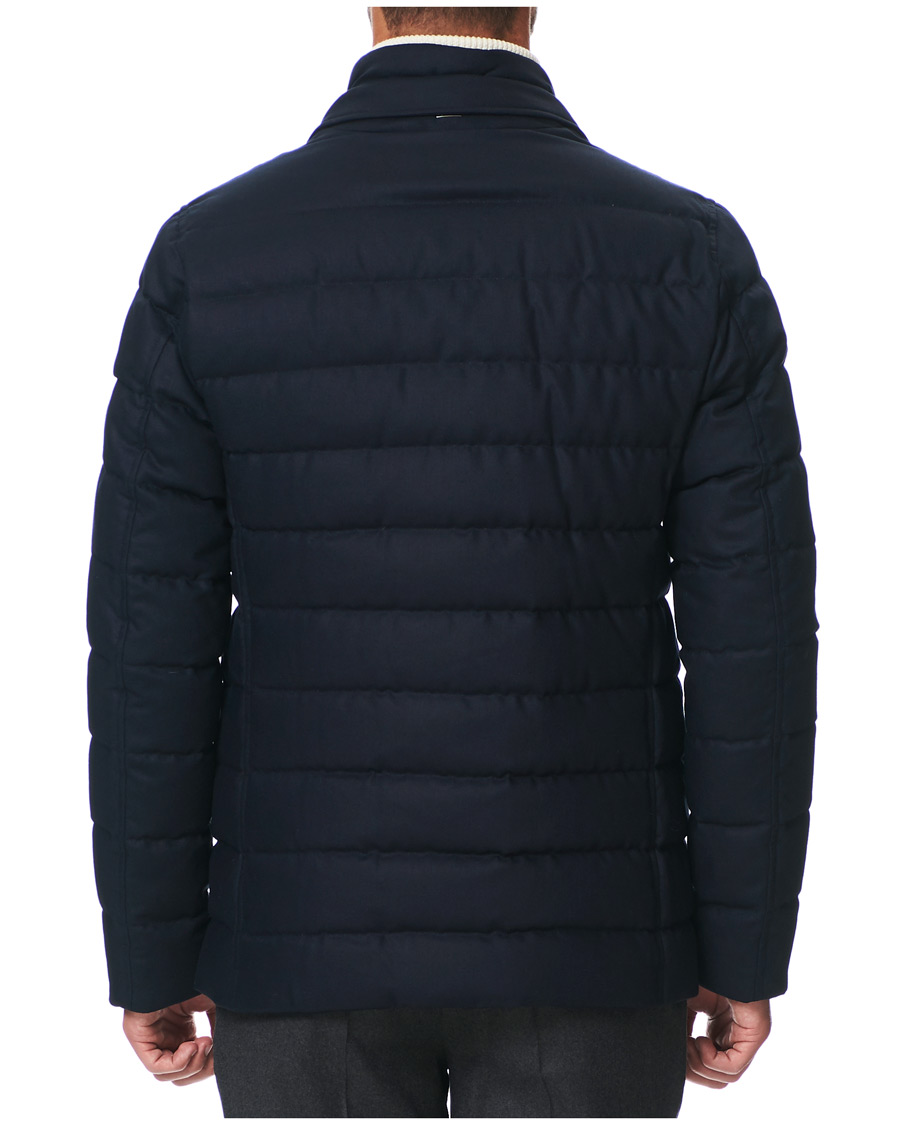 Herre | Jakker | Herno | Flannel Down Jacket Navy