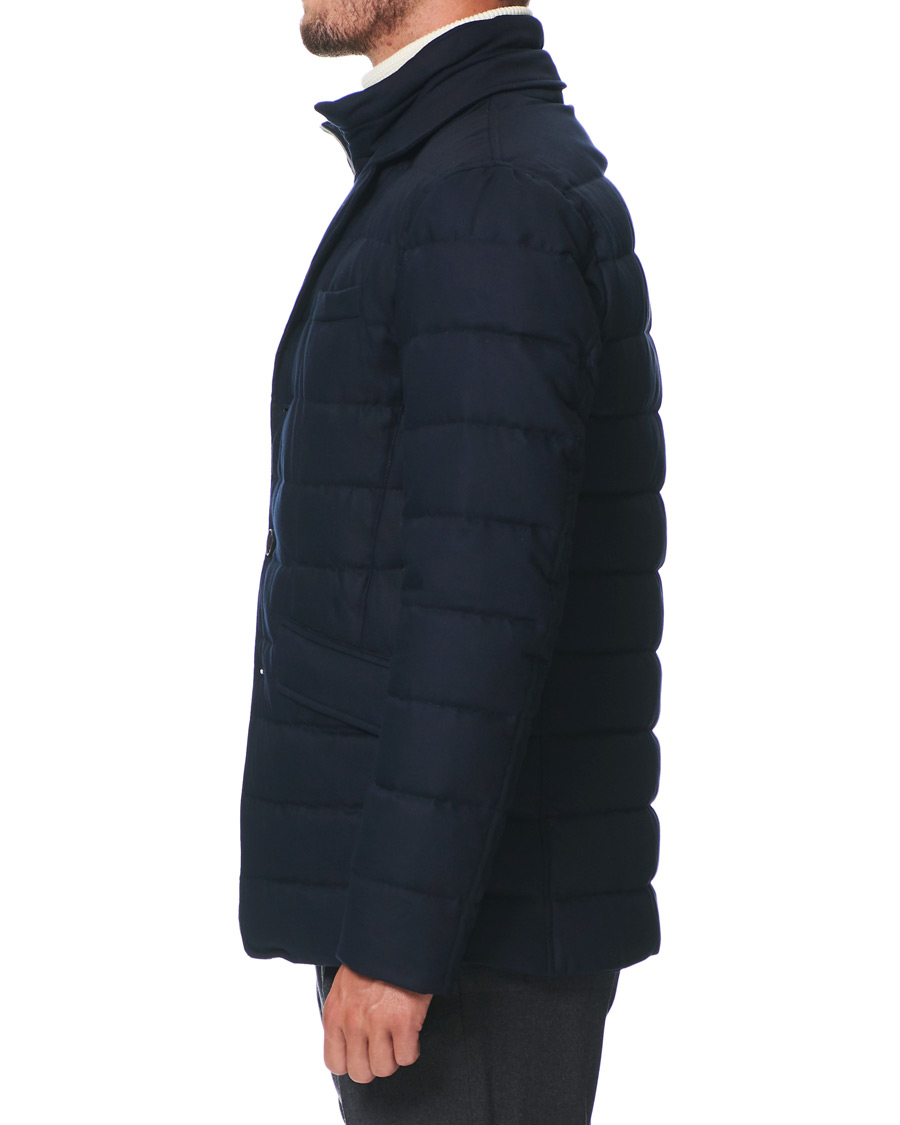 Herre | Jakker | Herno | Flannel Down Jacket Navy