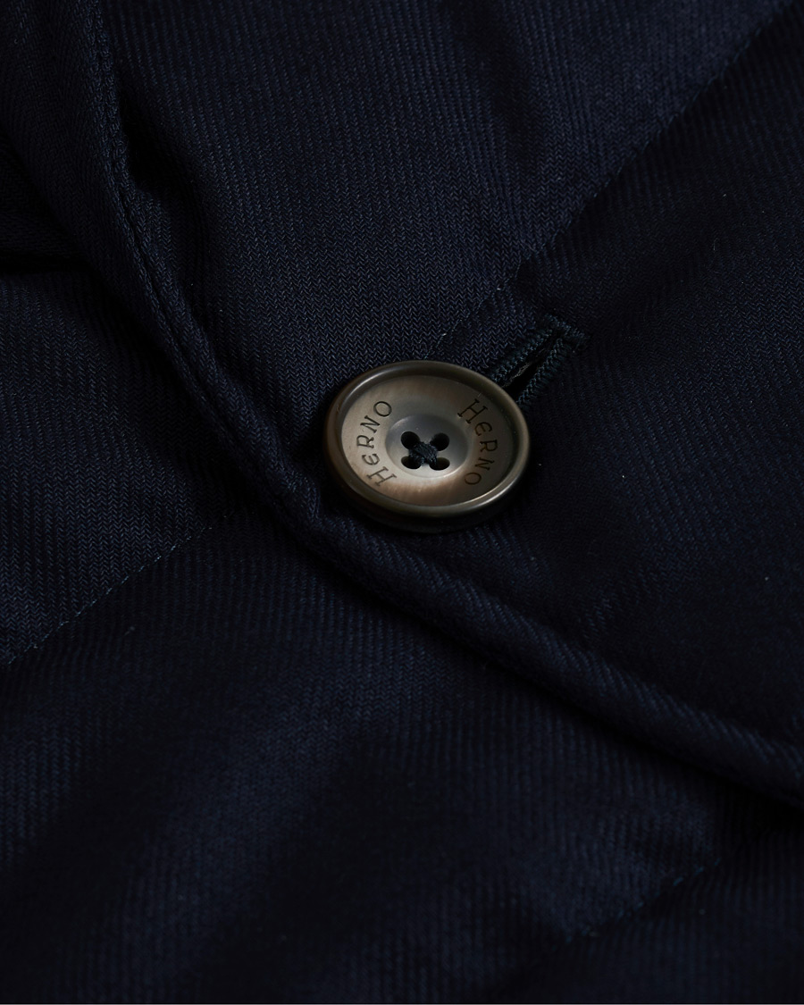 Herre | Jakker | Herno | Flannel Down Jacket Navy